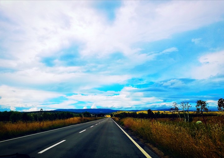 on the road