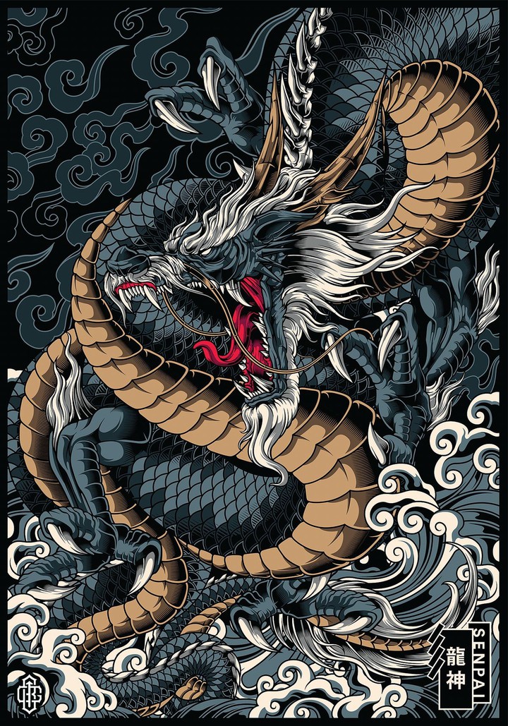 Furious ocean dragon