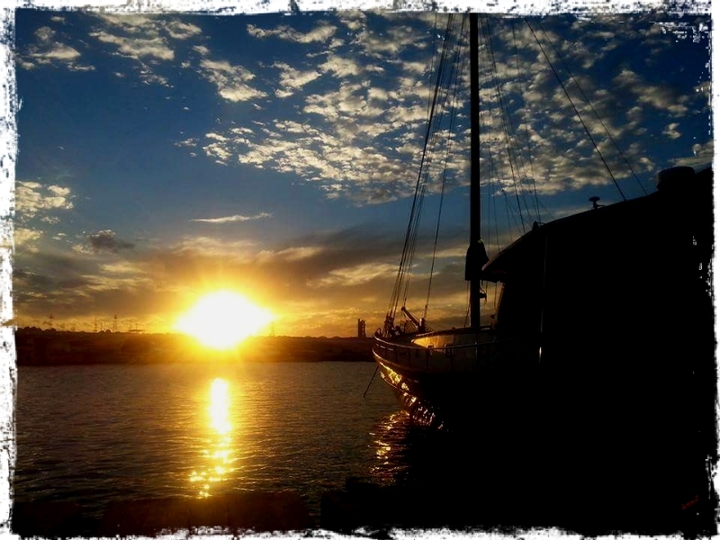 #calm #sunset #sea #port #lovesea