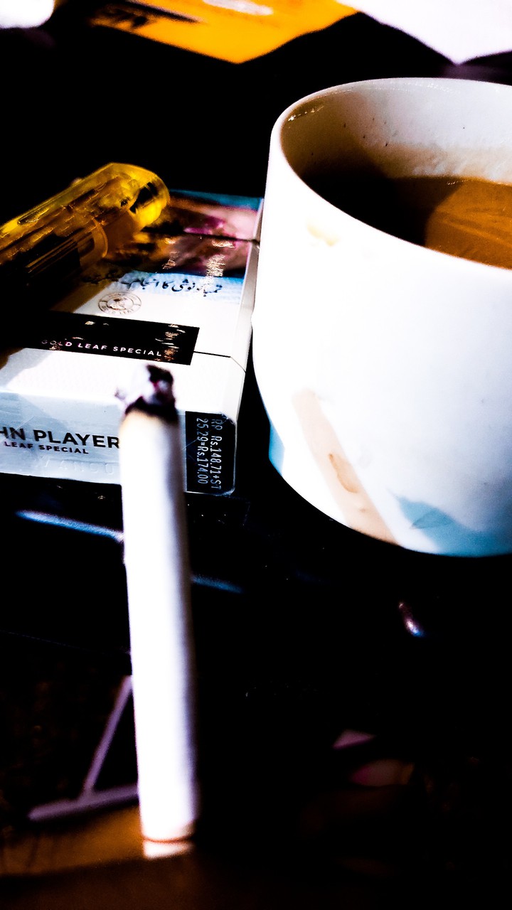 cigarette with tea