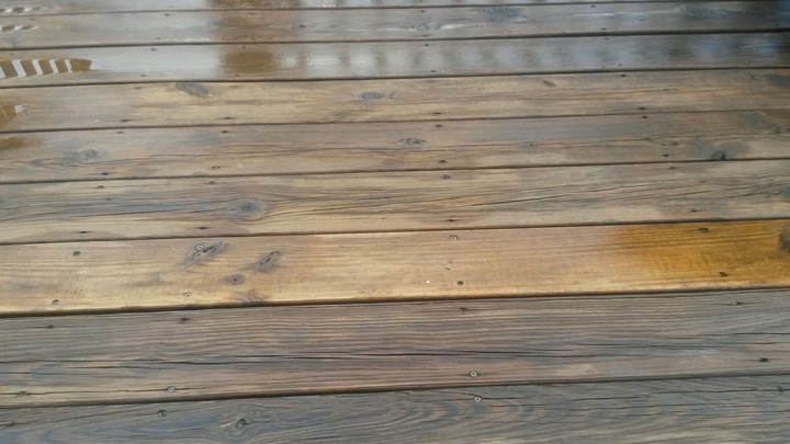 stained wood planks