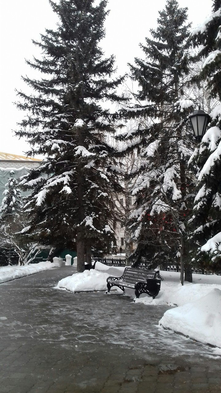 Winter park in Russia