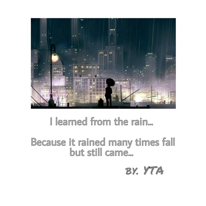 It's rain...