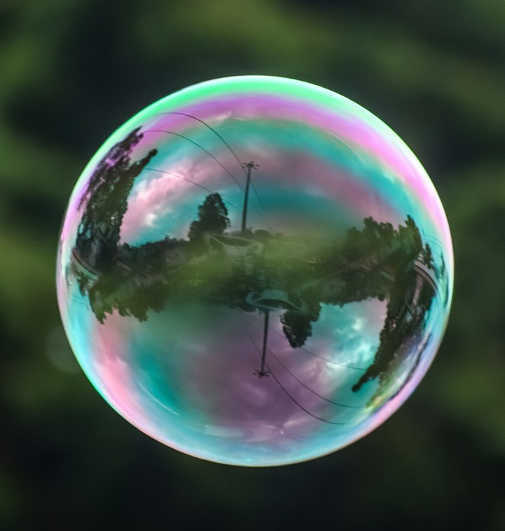 Reflection on a bubble