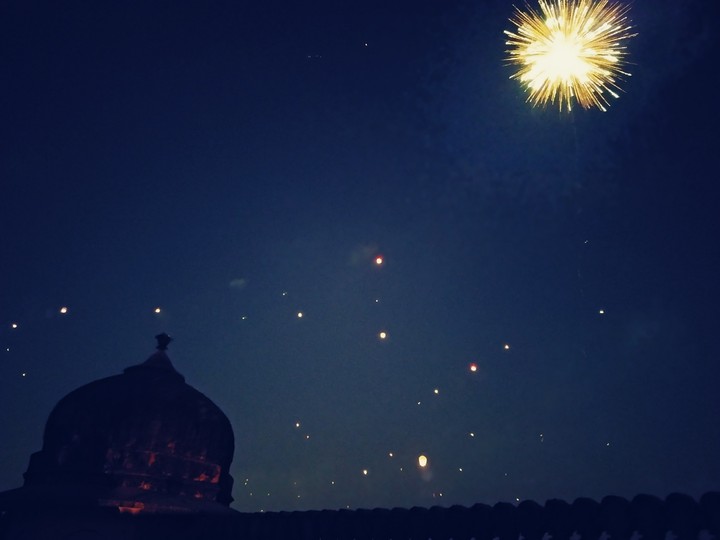 Makar Sankranti Night in Pink City