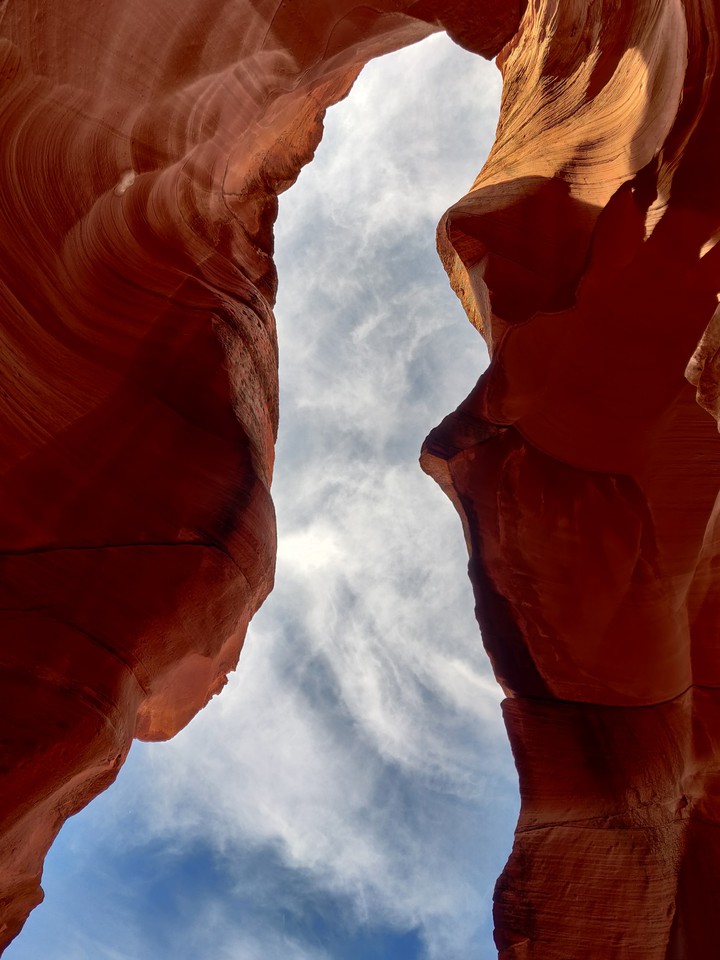 The woman in dress of clouds