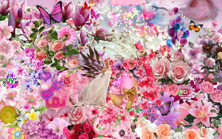 fairy and roses