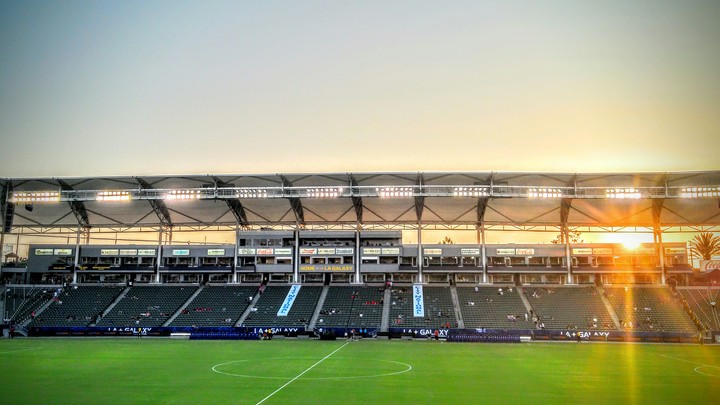 soccer sunset