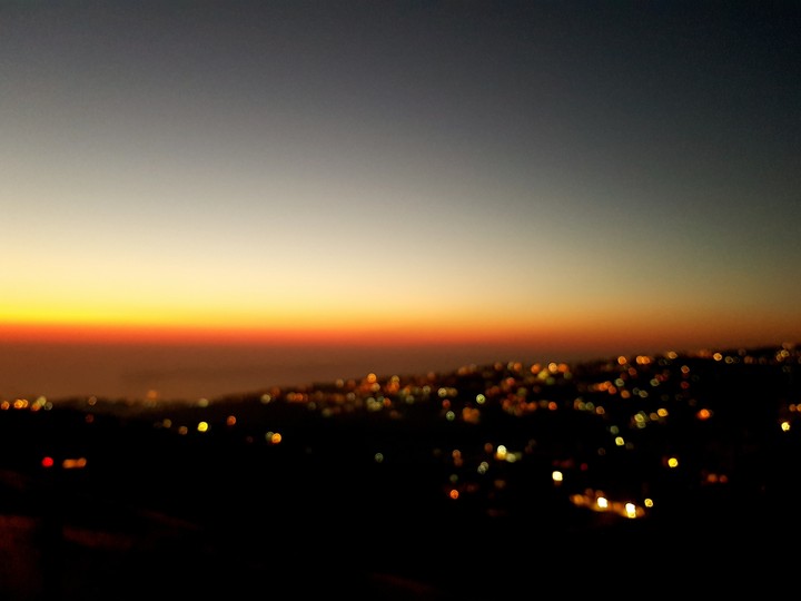 blurry sunset