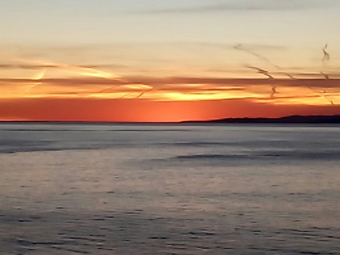 Beautiful sunset in Pieve Liguria region Italy