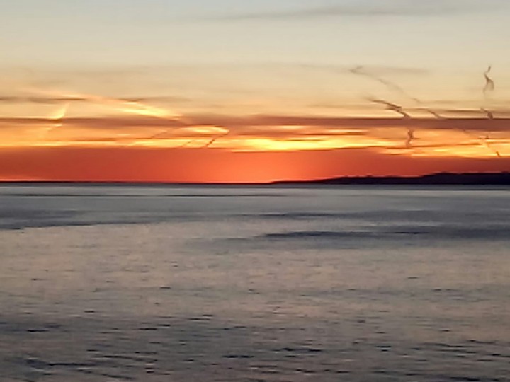Beautiful sunset in Pieve Liguria region Italy