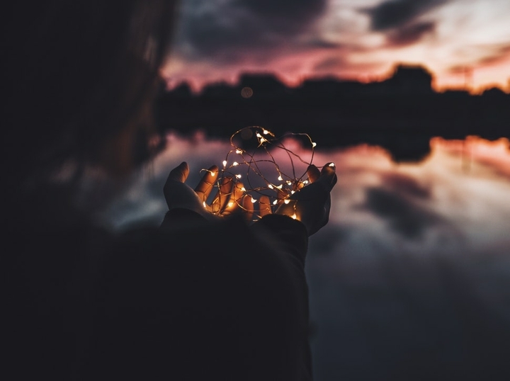String Lights During Night Time