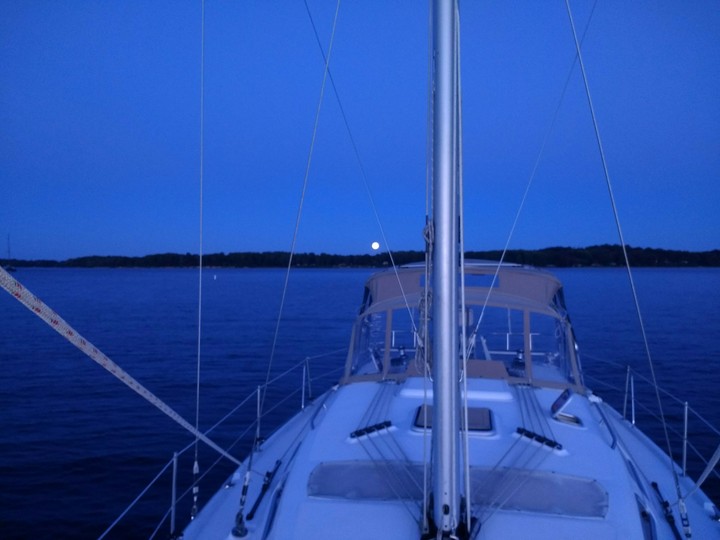 Sailboat at dusk 2