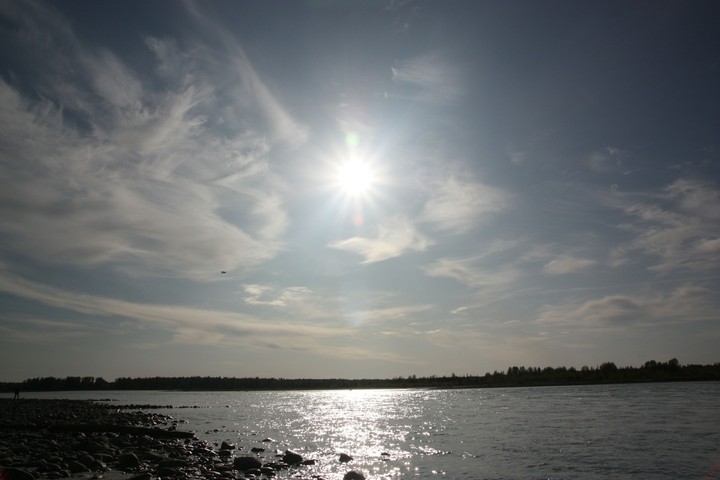 looking into sun's eye