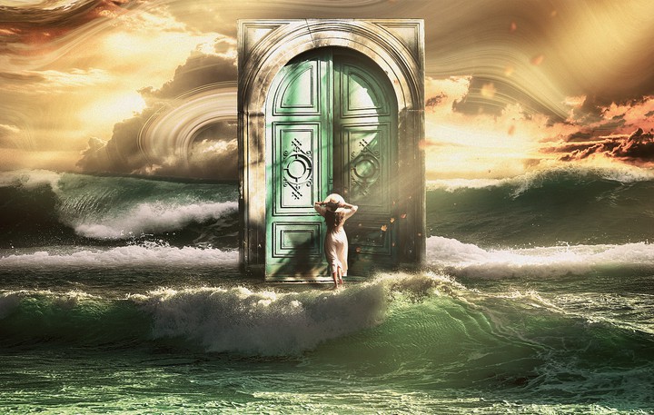 the door in the middle