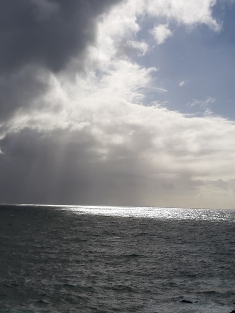 Sky over the Pacific ocean