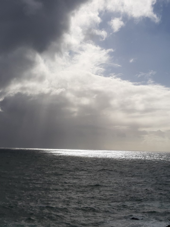 Sky over the Pacific ocean
