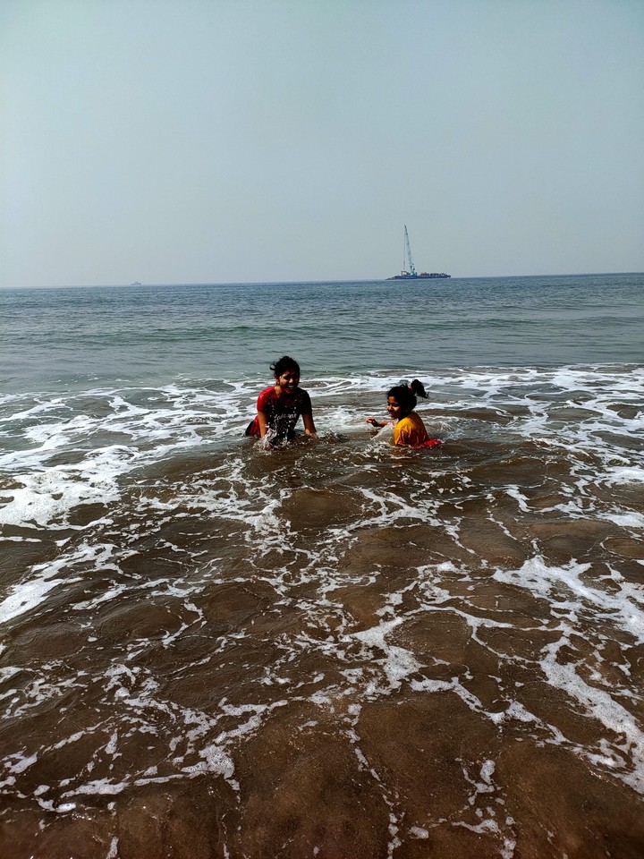 Soaking in the water