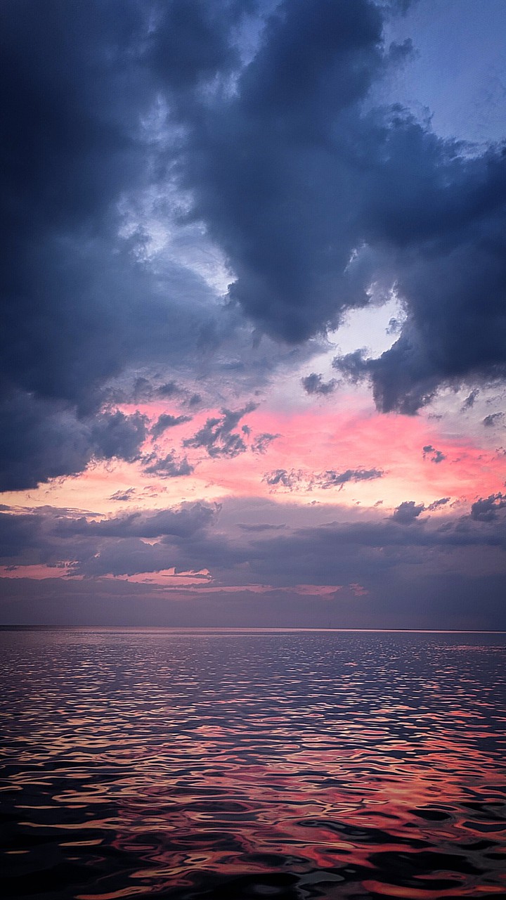 sunset on sea