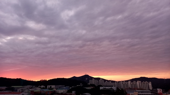 The sunset of Uijeongbu