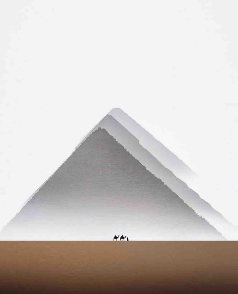 wallpaper pyramid, landscapes