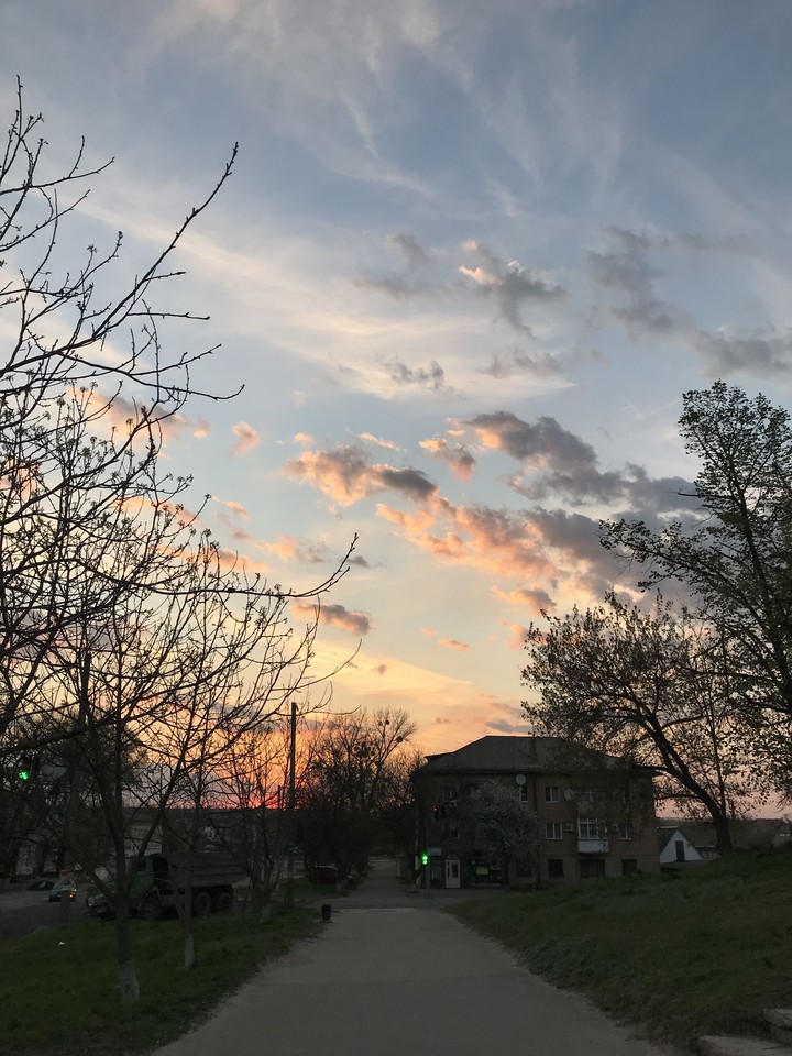 Sun sets
