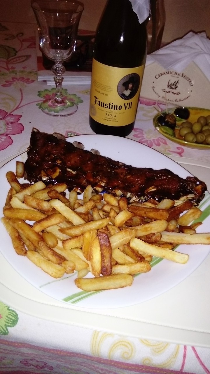 Costillas Barbacoa con Patatas