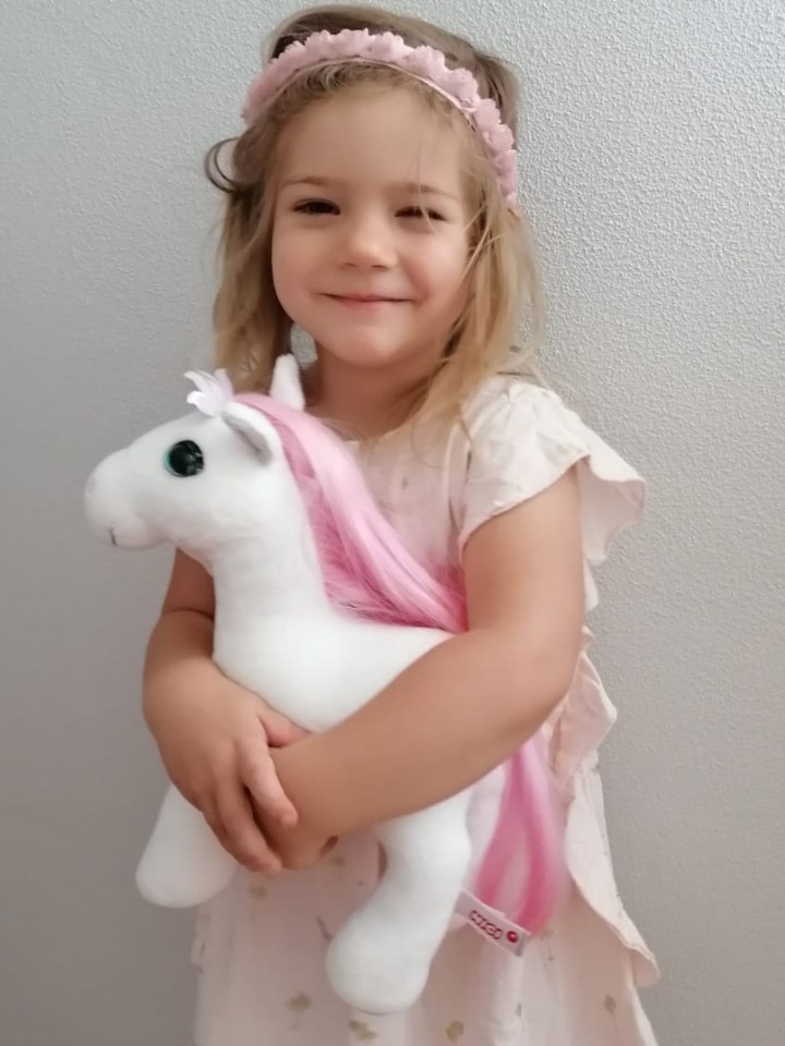 Cute little Girl with Unicorn