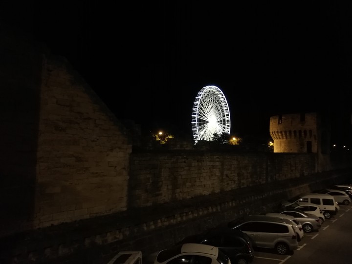 A wheel in the darkness