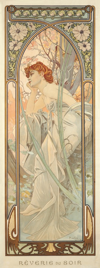 Rêverie du soir, Alphonse Mucha