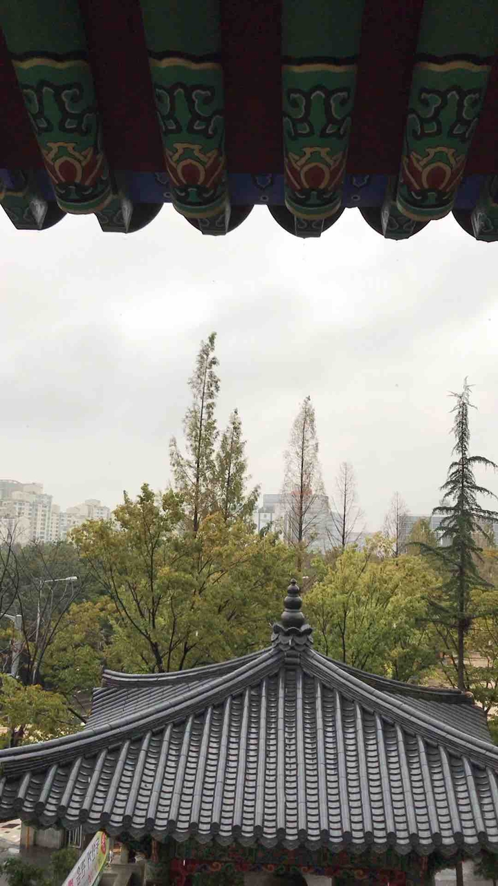 비오는 날의 사찰