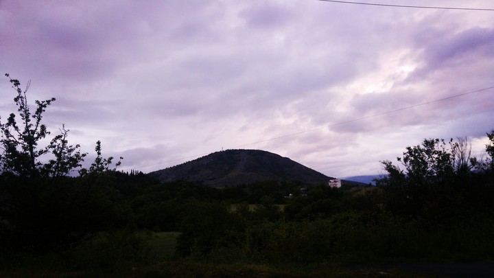 Pinkish sky