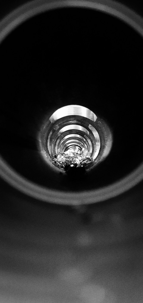 in the tube