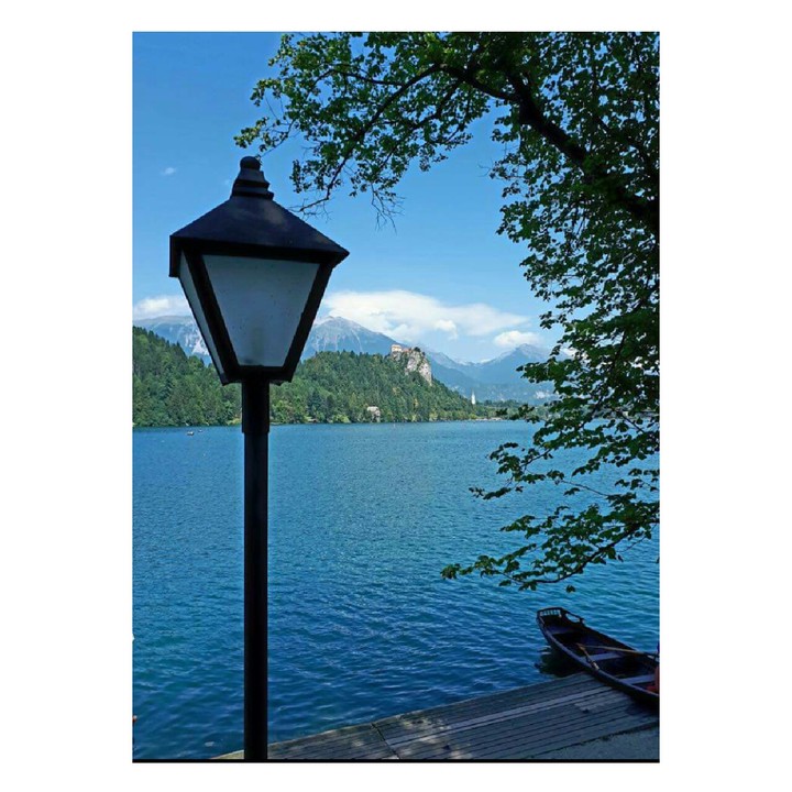 lake bled and streetlight