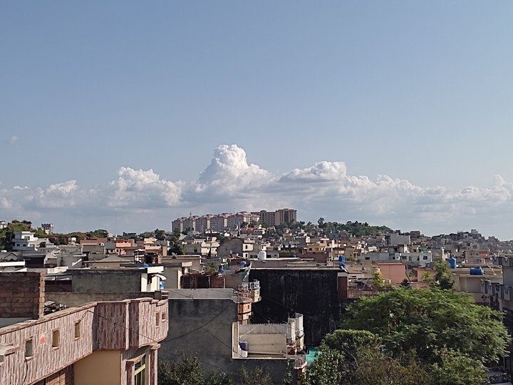 Blue Sky over the city