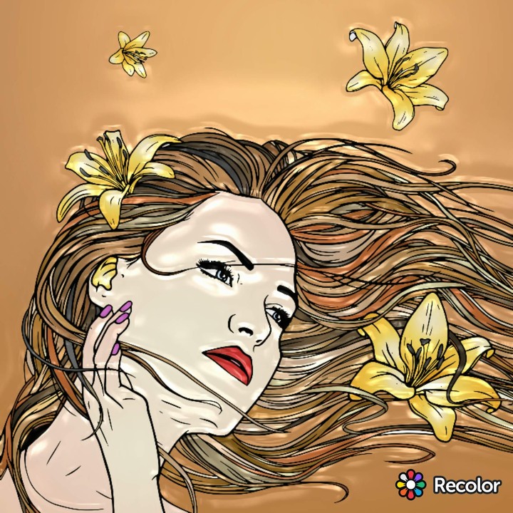 the beautiful flower girl