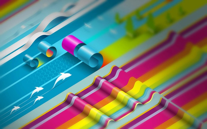 Colorful paper rolls