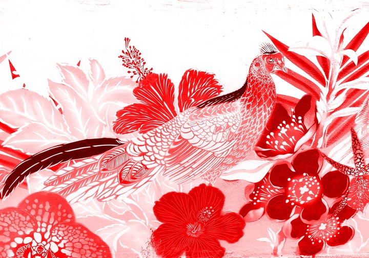 Red wall art