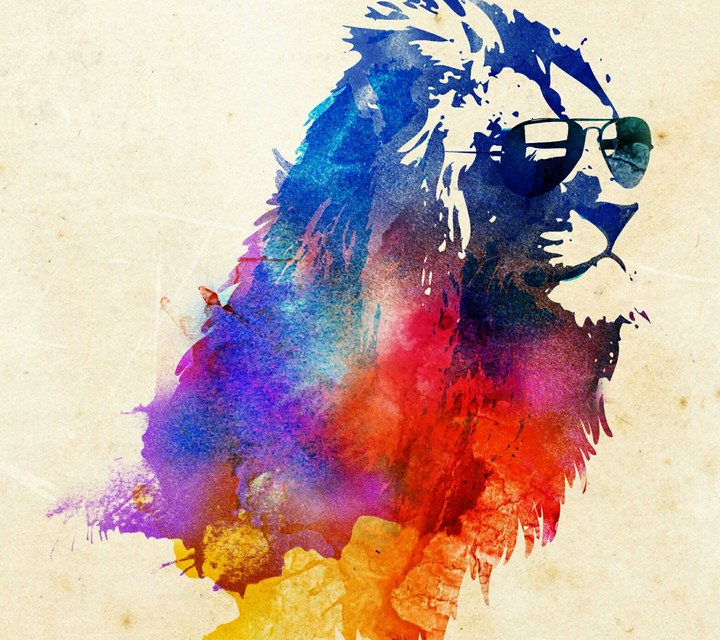 colourful lion