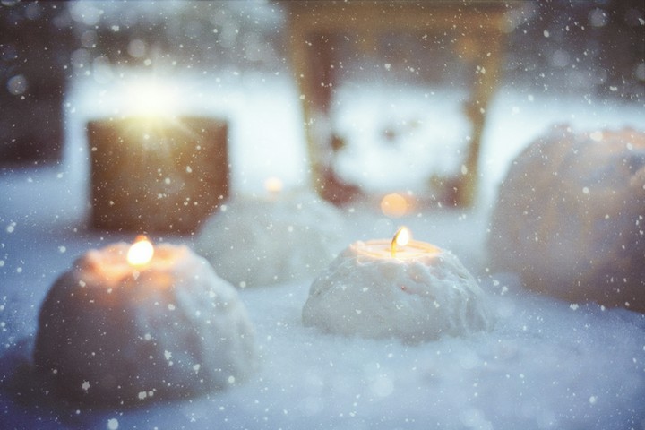 snow candles