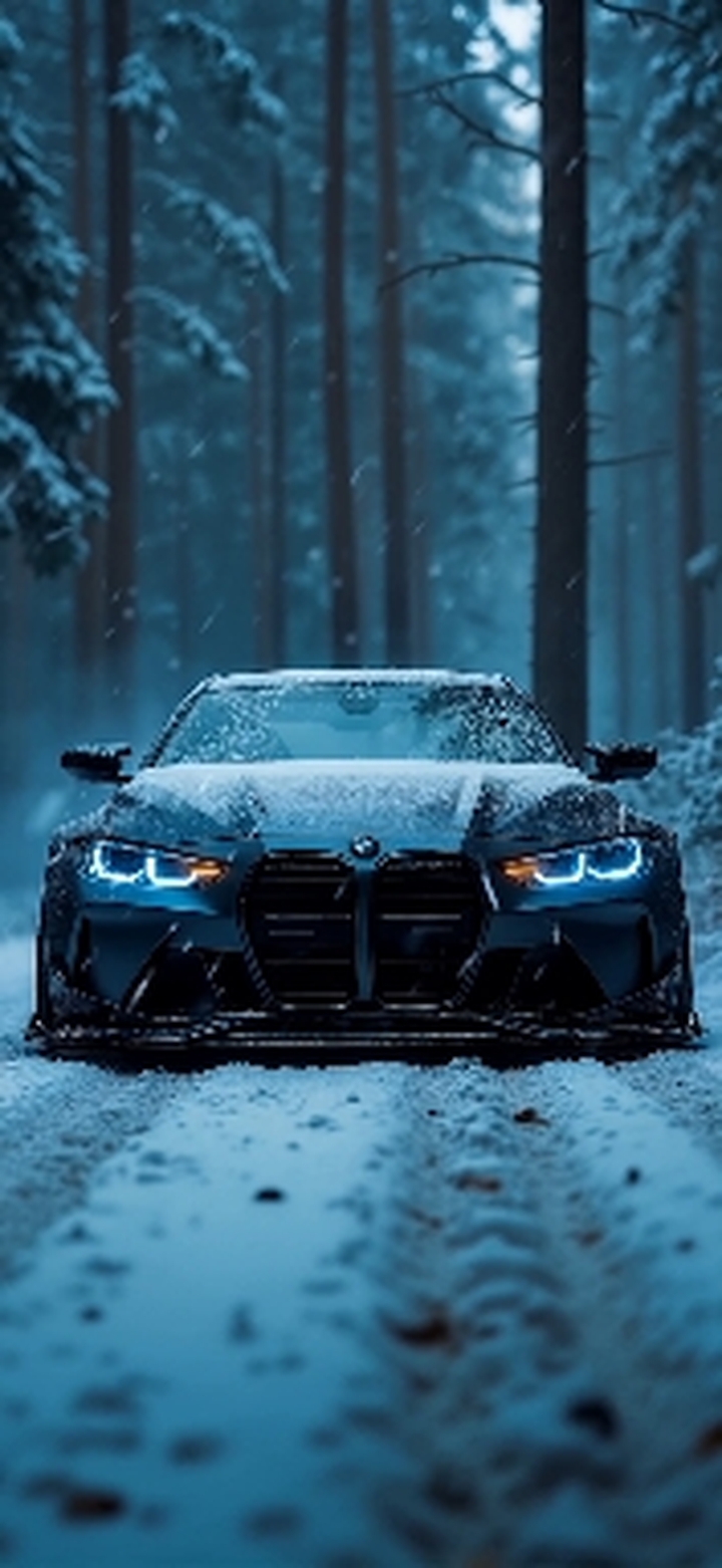 Car on a Winter