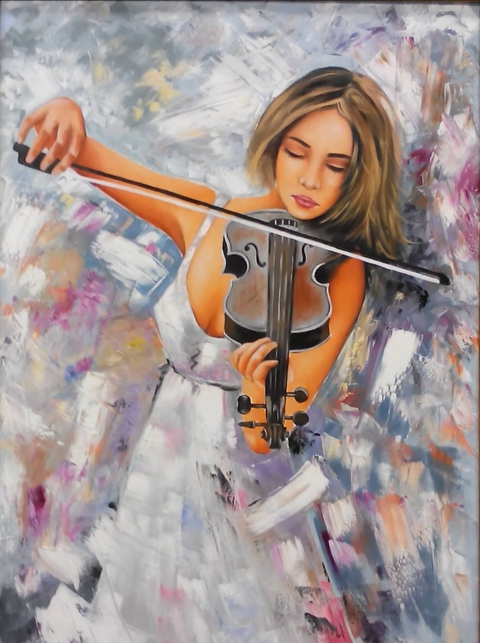 fiddle, violinist桌布