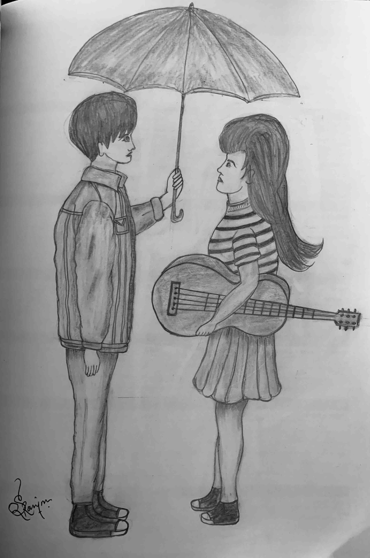 Cute couple at date