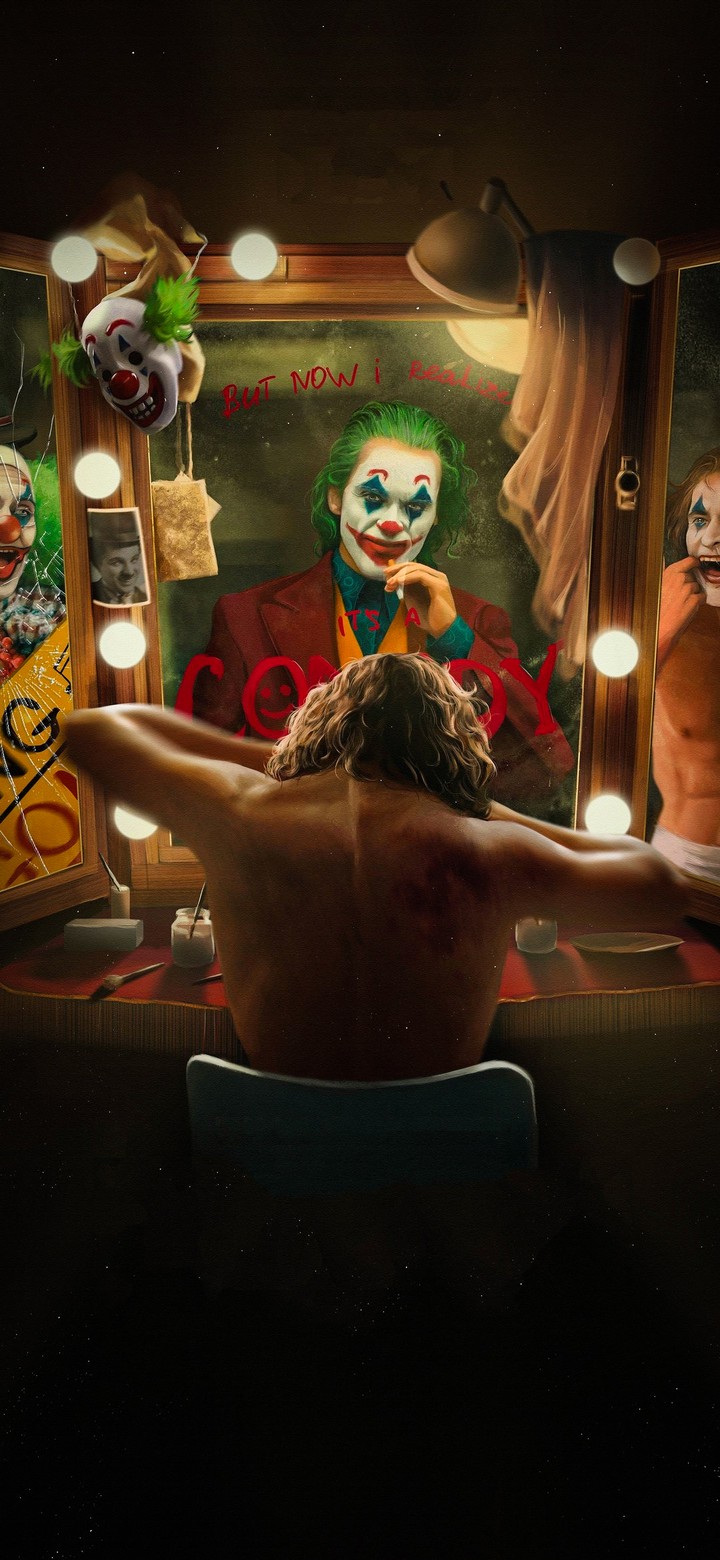 Joker in mirror