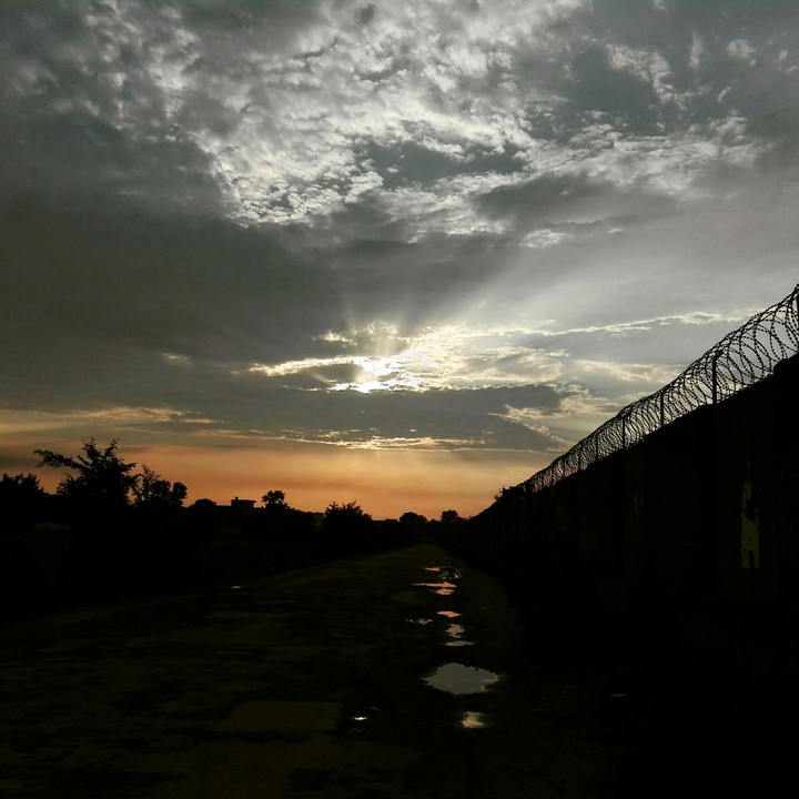 sunset after raining