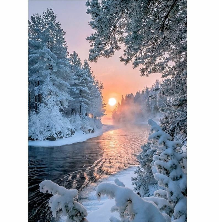 pretty winter sunset