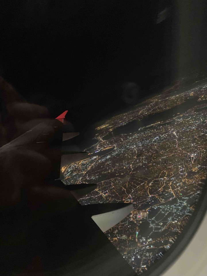 flight in an airplane