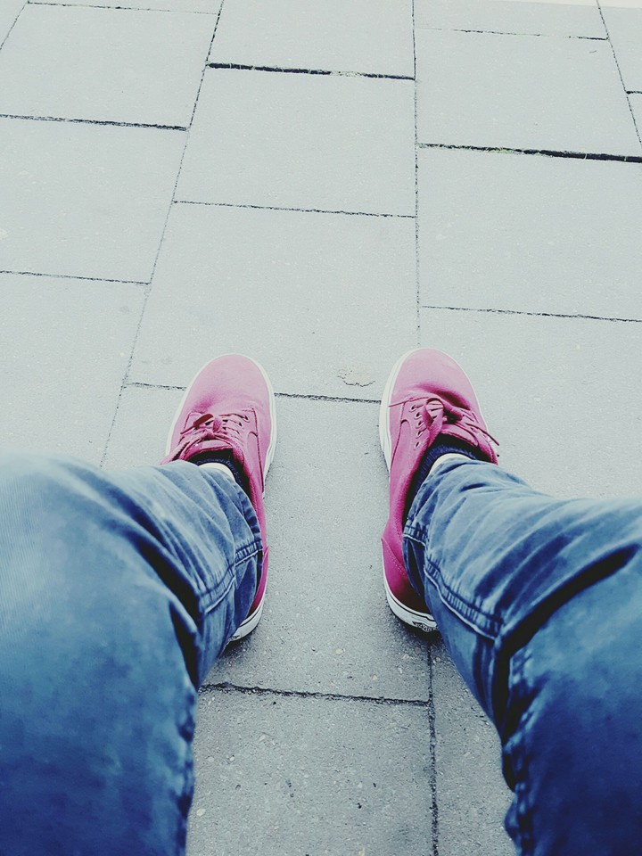 Waiting on the train!