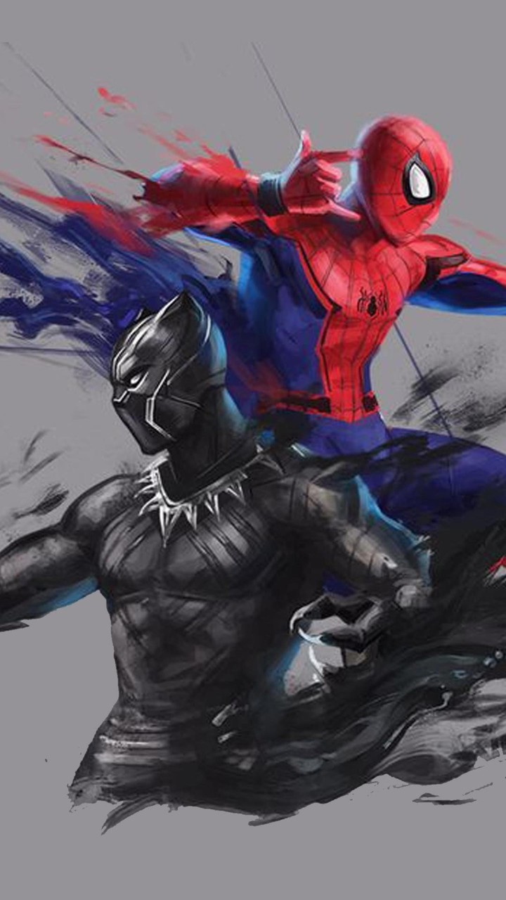Black Panther and Spidor-man