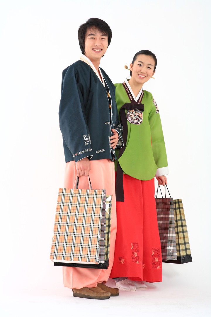 Couple in Korean Dress I